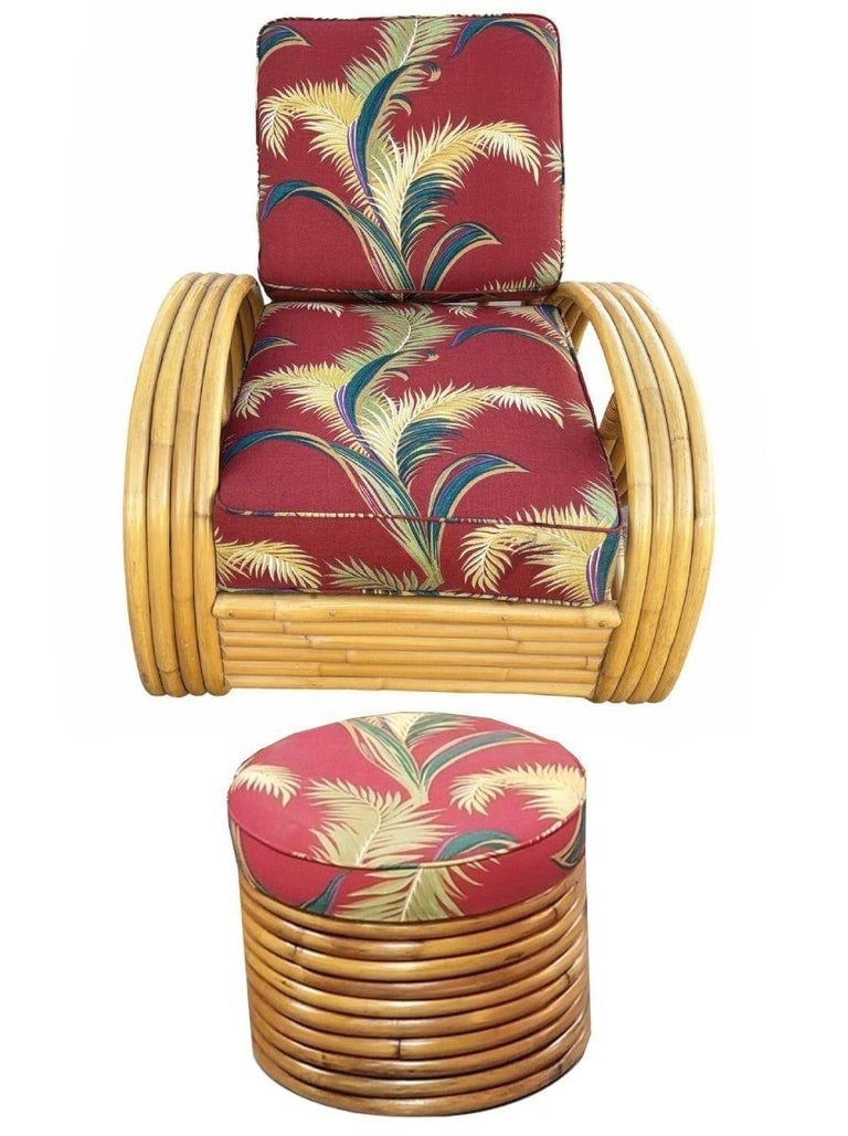 Restored Rattan 3/4 Pretzel Arm 4 Piece Sofa Lounge Living Room Set - 3