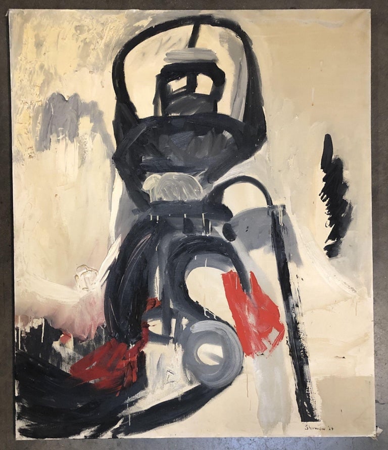 Abstract Robot Oil on Canvas Painting by artist Pasqual Bettio - 3