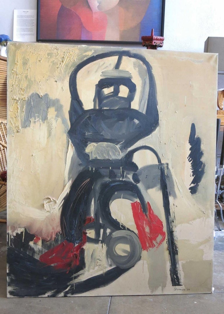 Abstract Robot Oil on Canvas Painting by artist Pasqual Bettio - 6