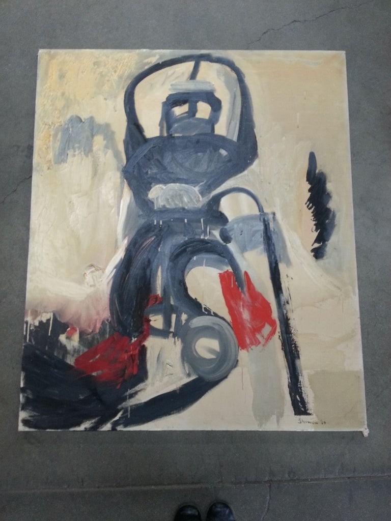 Abstract Robot Oil on Canvas Painting by artist Pasqual Bettio - 7
