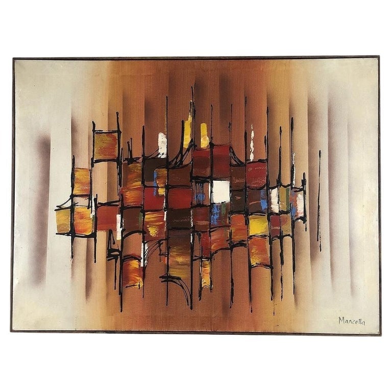 Large Abstract Oil Painting on Canvas by Marcella Doane - 2