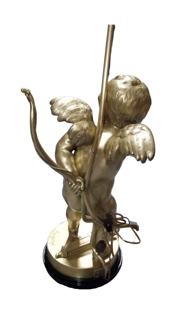 Restored Cherub Sculpture "Le Petit Malin" by Benoit Rougelet Converted Lamp - 4