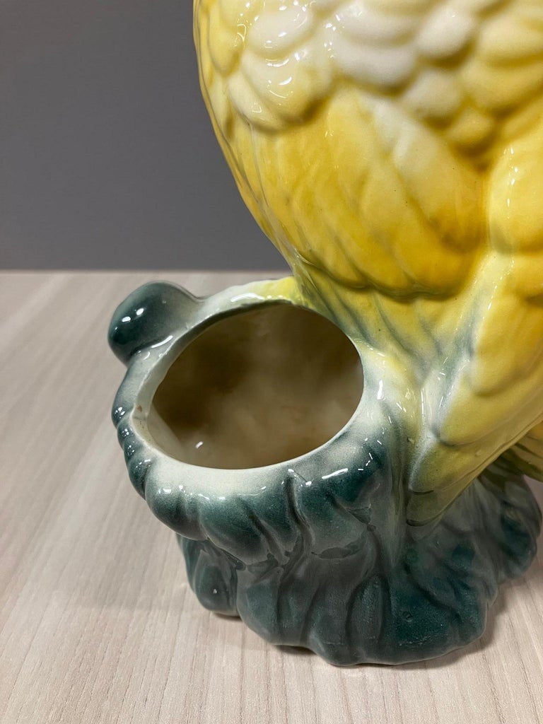 California Pottery Ceramic Tropical Cockatoo Bud Vase Statue - 10