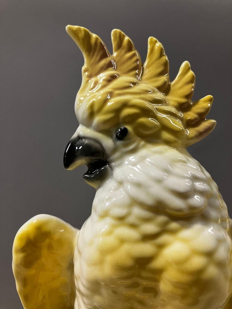 California Pottery Ceramic Tropical Cockatoo Bud Vase Statue - 14