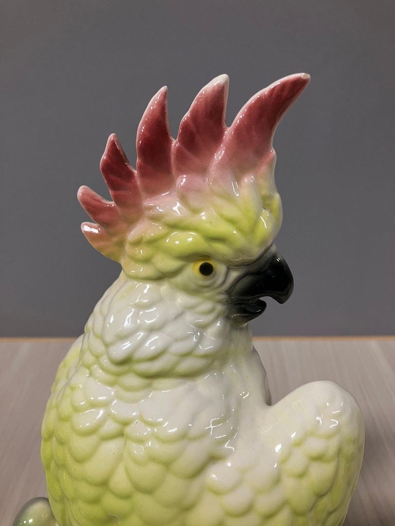 Ceramic California Pottery Tropical Cockatoo Planter - 13