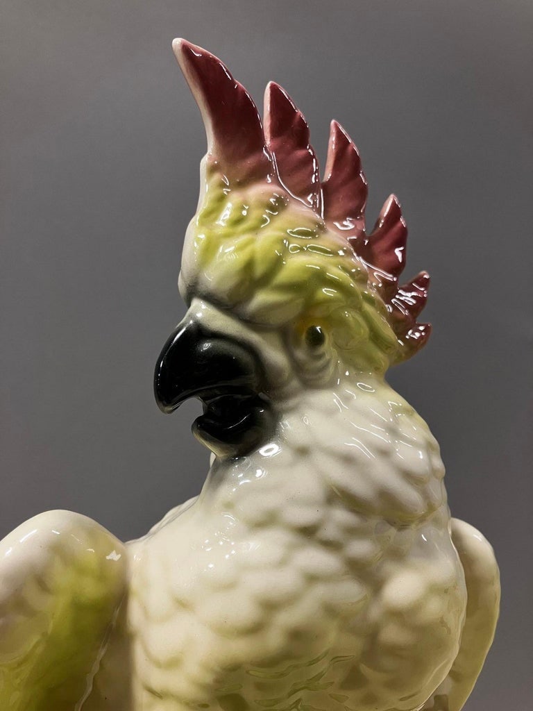 Ceramic California Pottery Tropical Cockatoo Planter - 14
