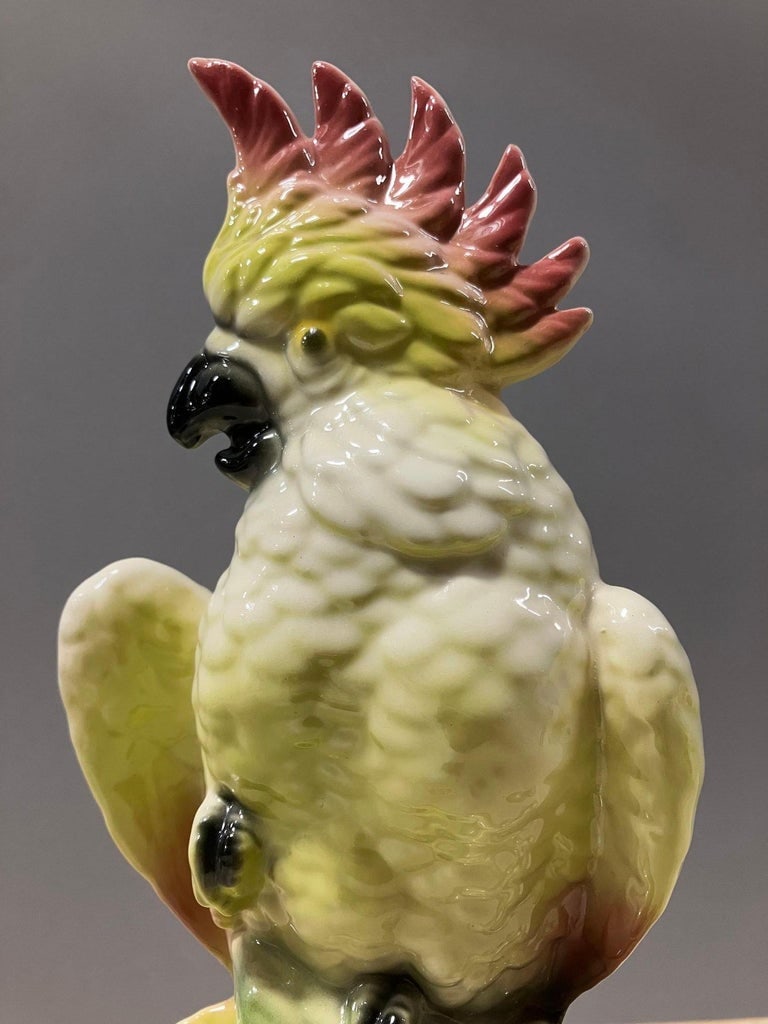 Ceramic California Pottery Tropical Cockatoo Planter - 15