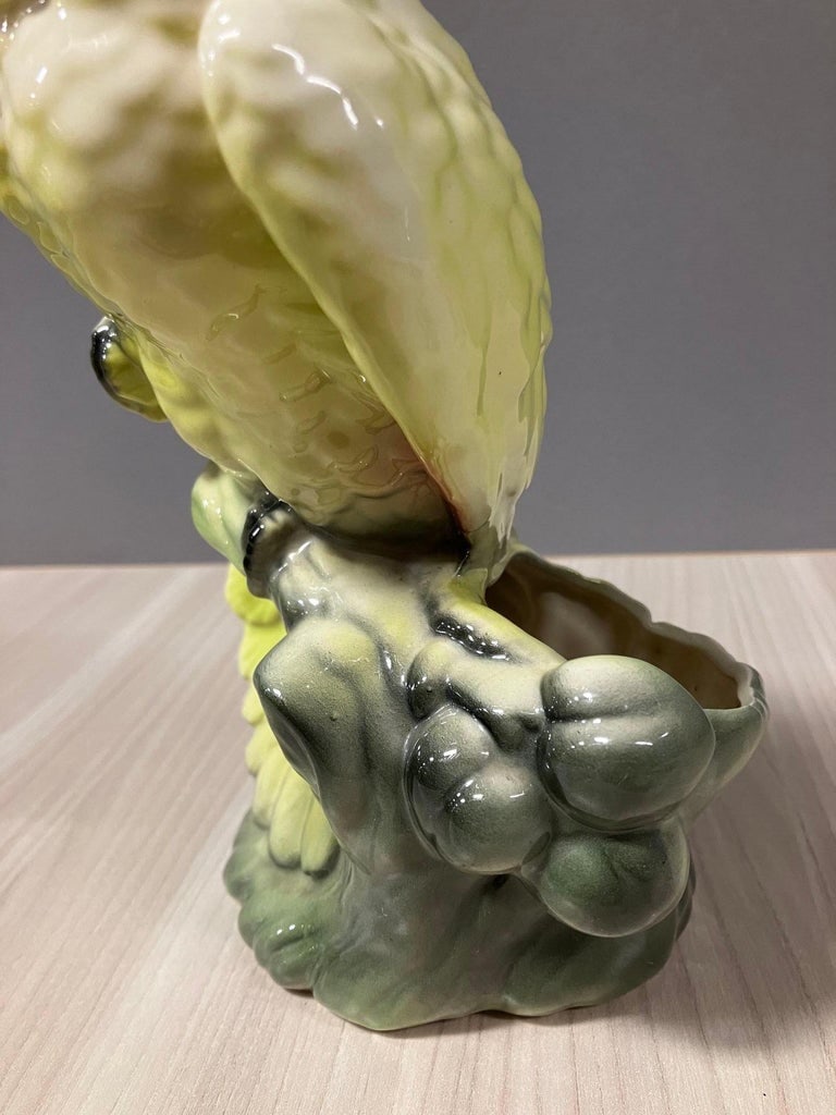 Ceramic California Pottery Tropical Cockatoo Planter - 16