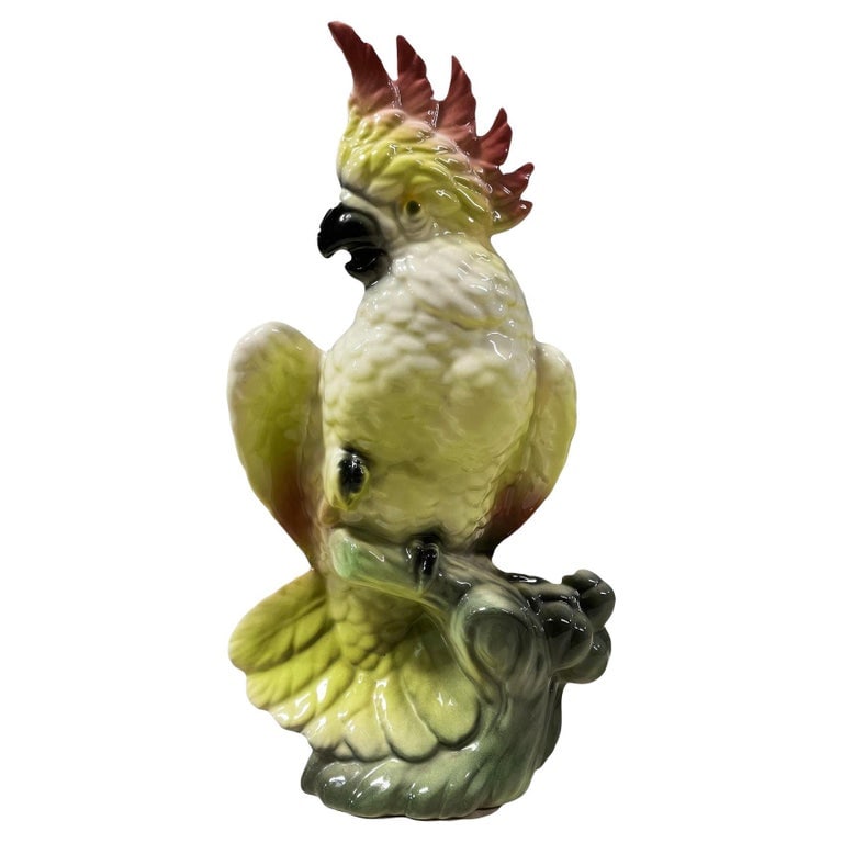 Ceramic California Pottery Tropical Cockatoo Planter - 2