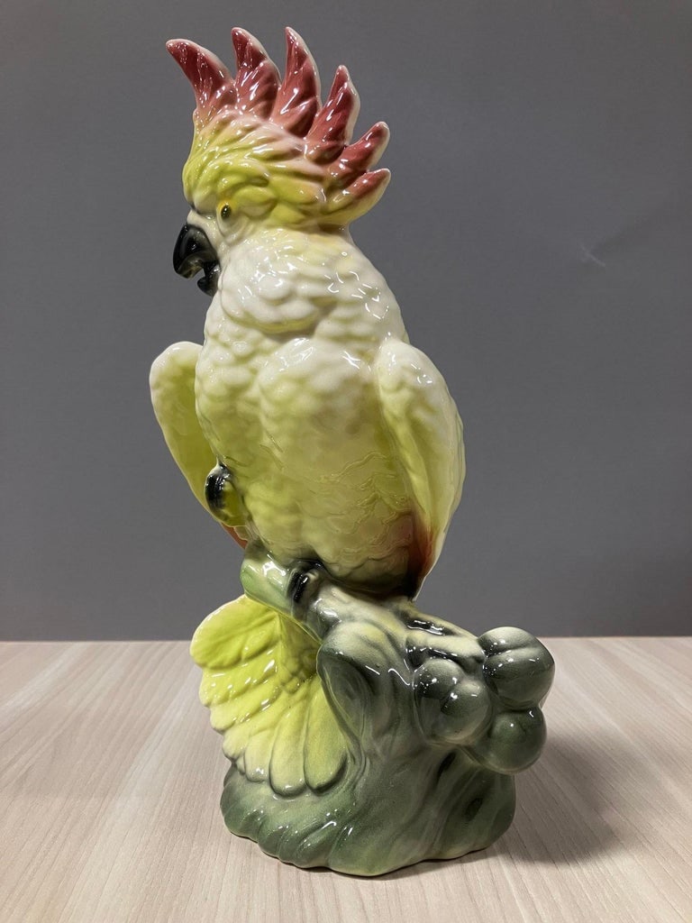 Ceramic California Pottery Tropical Cockatoo Planter - 4