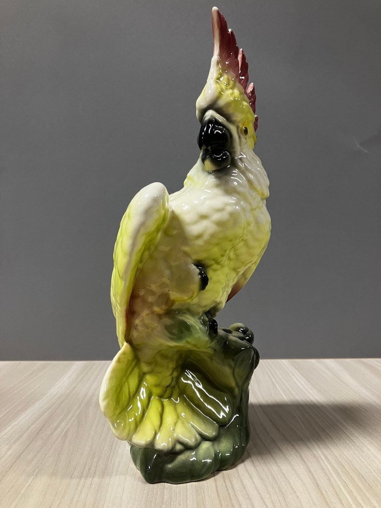 Ceramic California Pottery Tropical Cockatoo Planter - 9