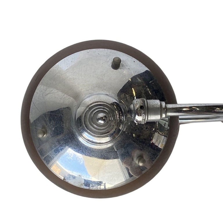 1930's Machine Age Chrome and Copper Desk Lamp - 6