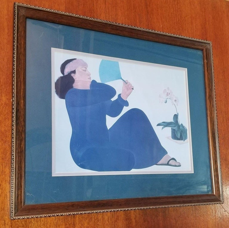 Set of 4 "Women of Hawaii" Serigraph Art Prints by Pegge Hopper - 9