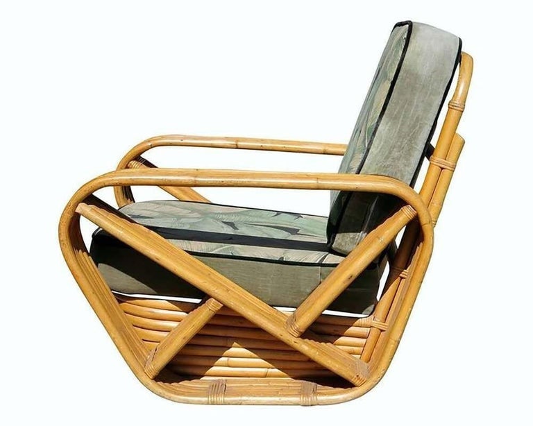 Restored Paul Frankl Style 6 strand Rattan Sofa & Lounge Chair Set - 9