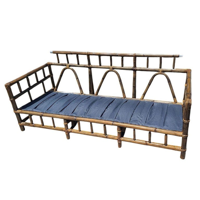 Restored 8 Piece "Far Horizon" Rattan Livingroom Set by John Wisner For Ficks - 7