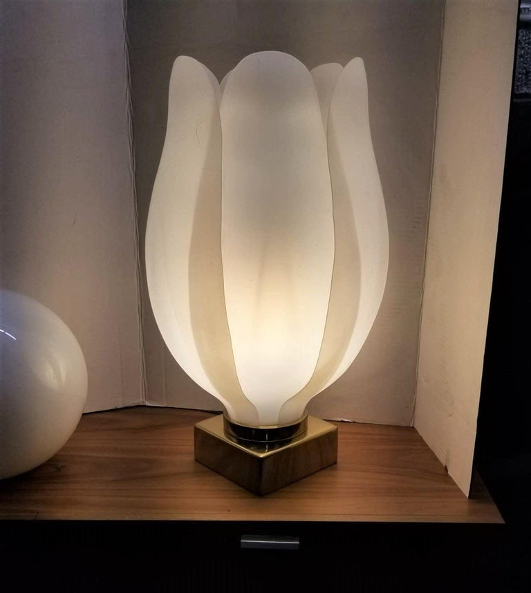 Oversized Acrylic Tulip Lamp in the style of Roger Rougier - 6