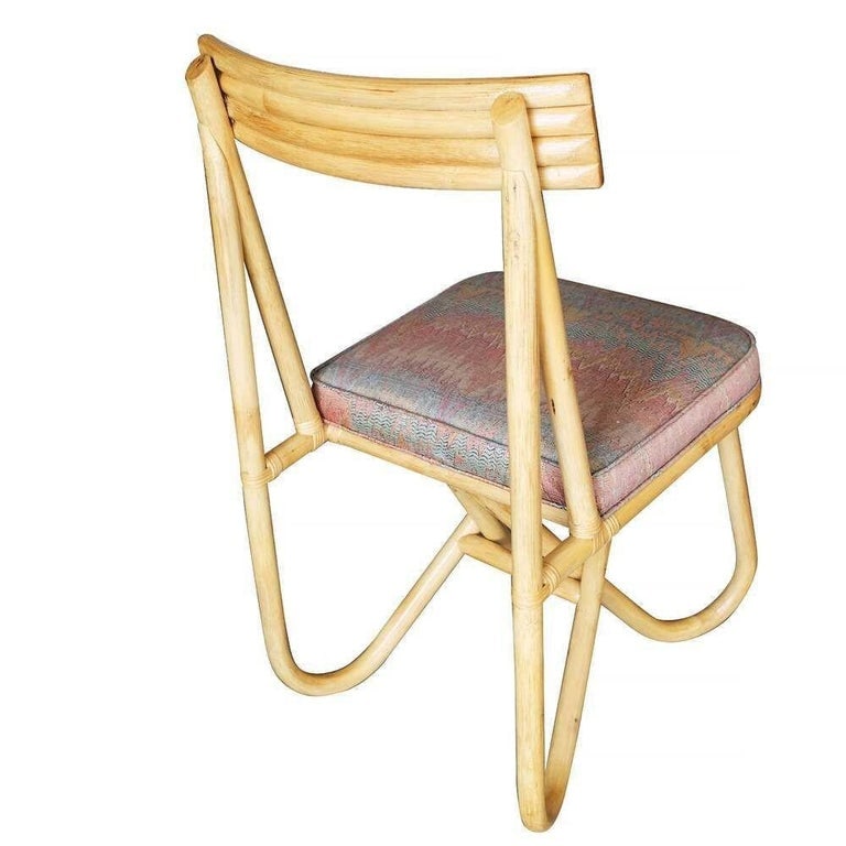 Restored Rattan "Loop" Leg Six Chairs and Dining Table Set - 6