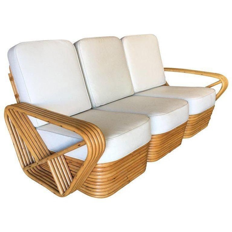 Restored 5-Strand Square Pretzel Sofa & Lounge Chair Livingroom Set - 3