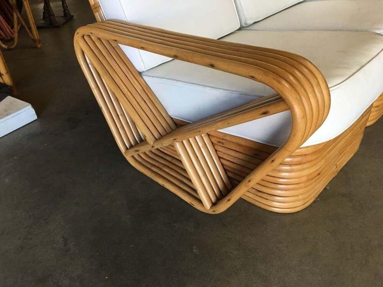 Restored 5-Strand Square Pretzel Sofa & Lounge Chair Livingroom Set - 6