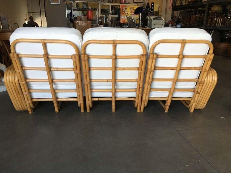 Restored 5-Strand Square Pretzel Sofa & Lounge Chair Livingroom Set - 8
