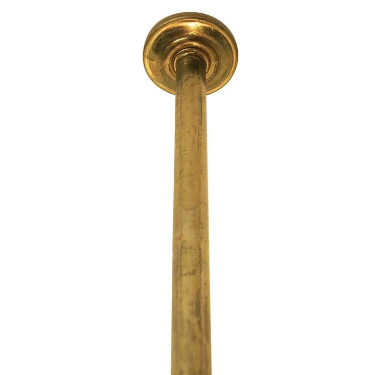 Mid Century Brass Triple Light Floor to Ceiling Tension Pole Lamp - 6