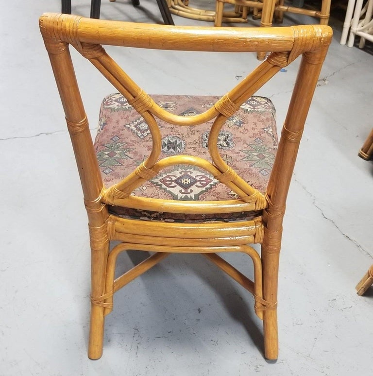 Ficks Reed Restored Rattan Dining Room Table and Chairs Set - 16