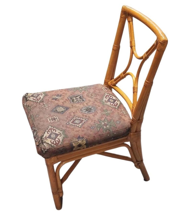 Ficks Reed Restored Rattan Dining Room Table and Chairs Set - 7