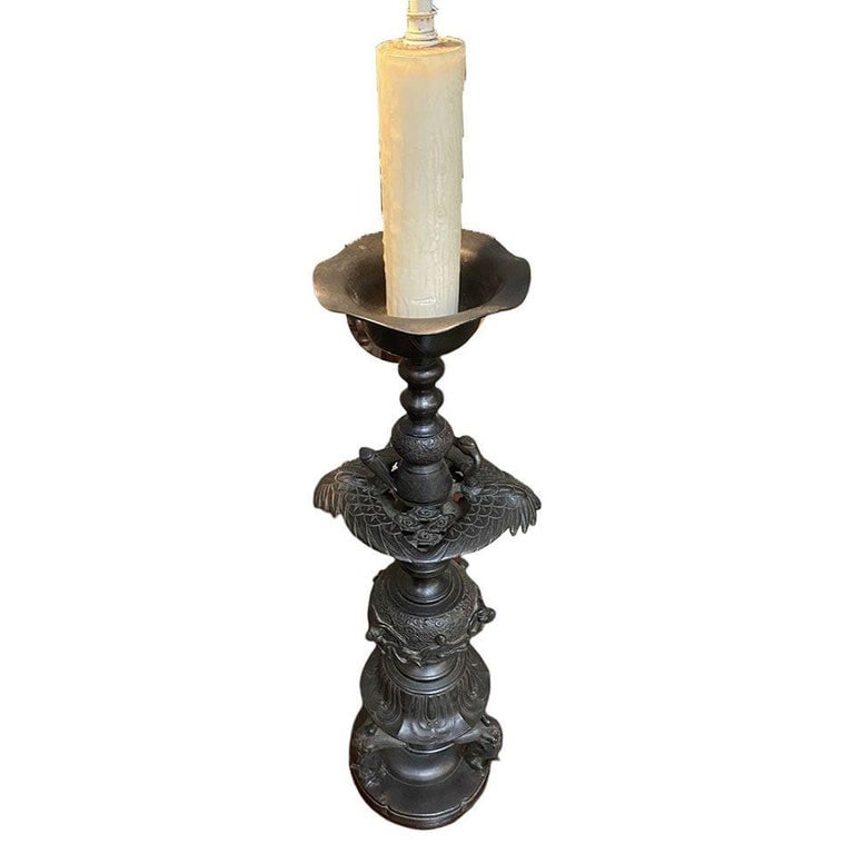Mid-Century James Mont Style Bronze Chinese-inspired Table Lamp - 7