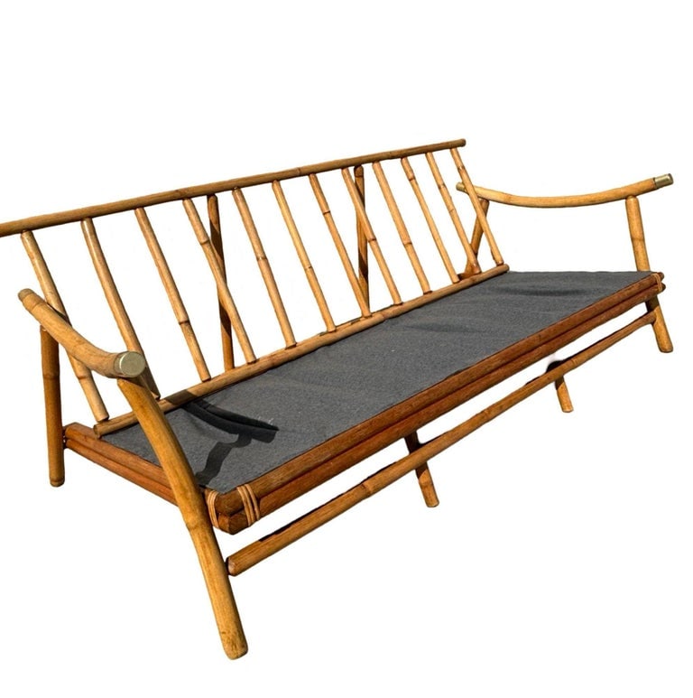 Restored Rattan Sofa & Chair Livingroom Set by John Wisner for Ficks Reed - 12