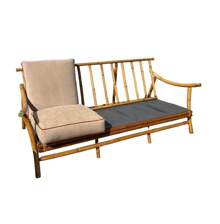 Restored Rattan Sofa & Chair Livingroom Set by John Wisner for Ficks Reed - 8