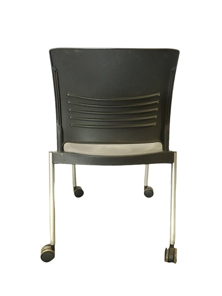 Vintage Dark Grey Plastic Rolling Desk Chairs by Giancarlo Piretti for Strive - 8
