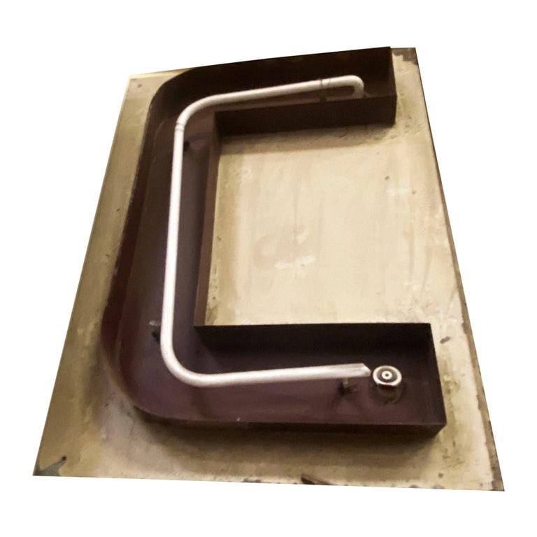 BROKEN, UNLISTED - Large Vintage Neon Marquee Letter "C" From Pan American Audit (1 of 6)