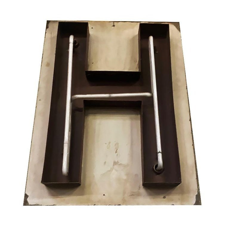 Large Vintage Neon Marquee Letter "H" From Pan American Auditorium - 2