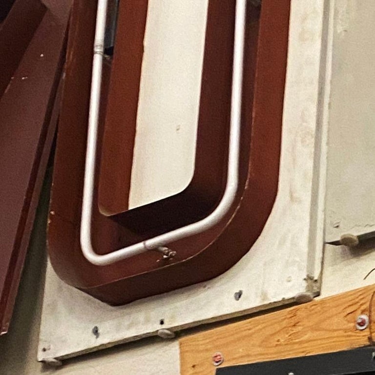 Large Vintage Neon Marquee Letter "U" From Pan American Auditorium - 5