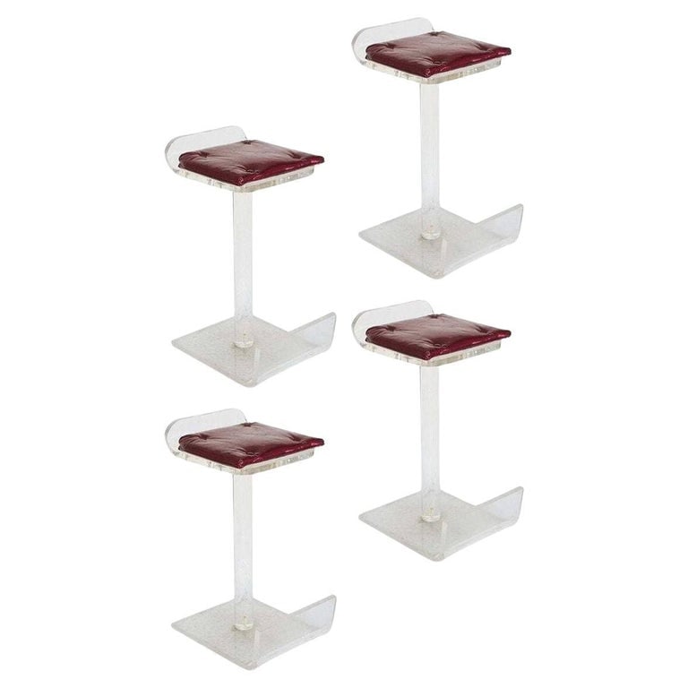 Postmodern Lucite Bar Stools set of Four - 2
