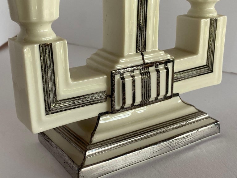 Stepped Art Deco Candelabra with Sterling Silver Overlay by Lenox - 6