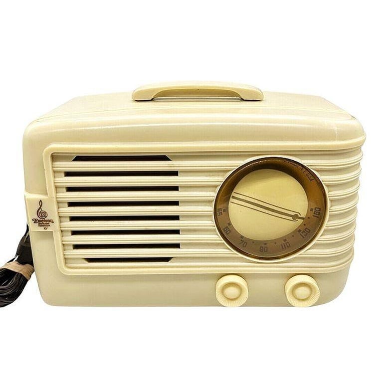 Mid-century 1949 Carrara Ivory Emerson Model 581 Plaskon Vacuum Tube AM Radio - 5