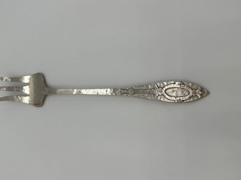 Vintage Arts and Crafts Fish Serving Fork - 9