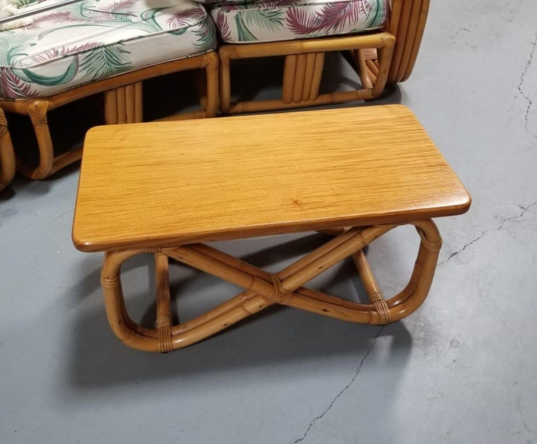 Restored Paul Frankl Double Strand Figure Eight Legs Mahogany Coffee Table - 4