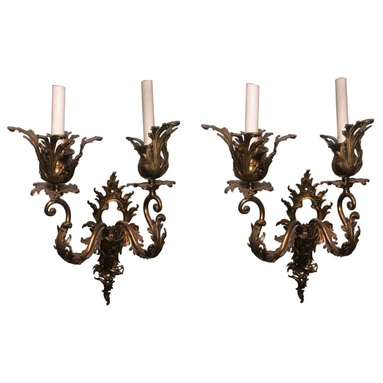 Italian Baroque Candelabra Style Wall Sconce, Pair - 2