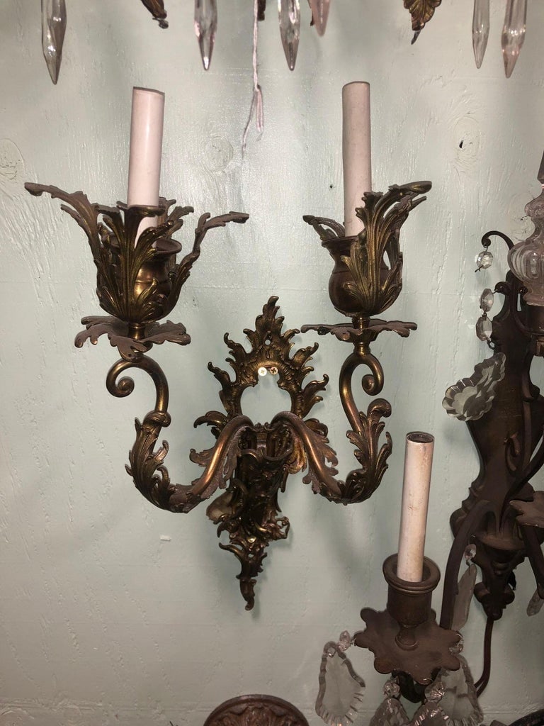 Italian Baroque Candelabra Style Wall Sconce, Pair - 7