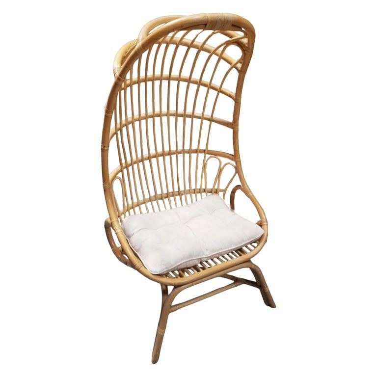 Rattan Cocoon Chair with Cushion - 2