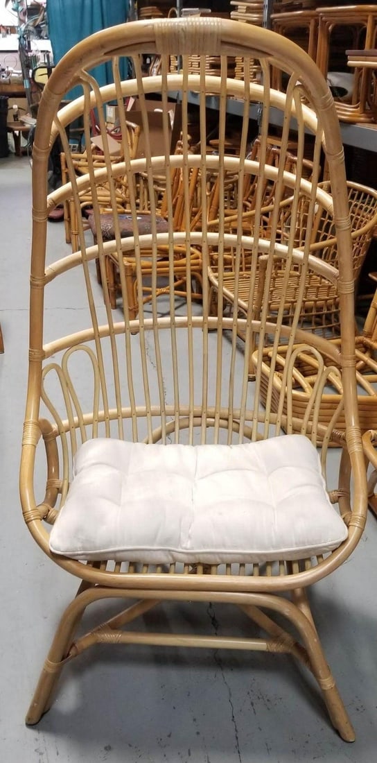 Rattan Cocoon Chair with Cushion - 5