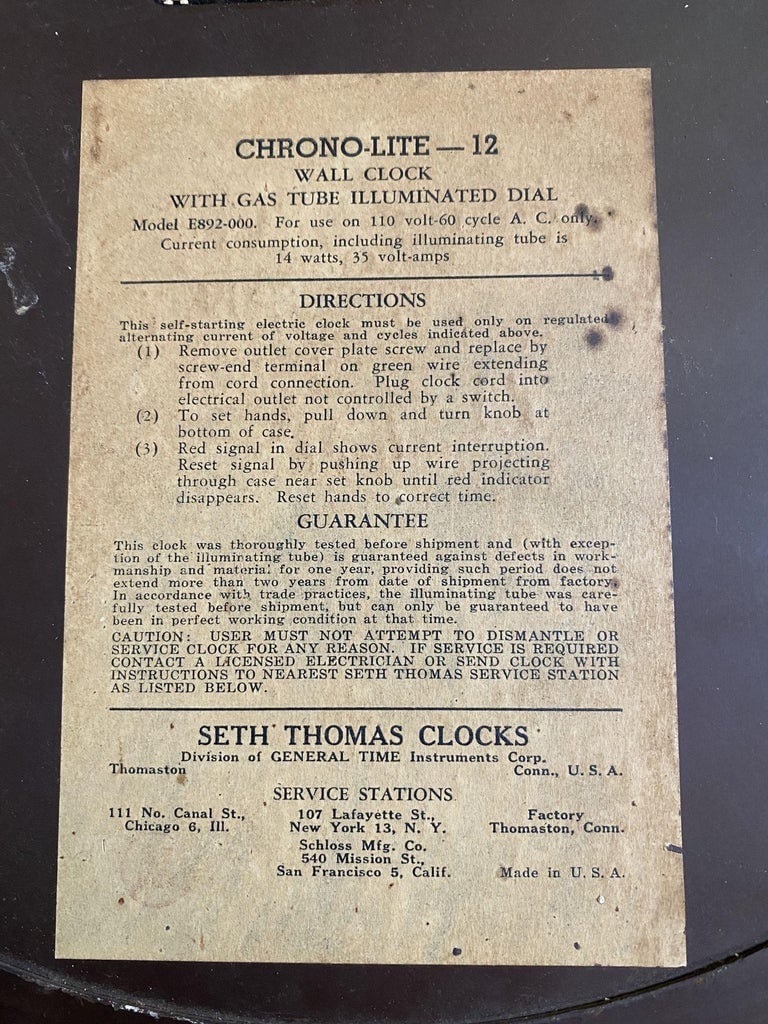Chrome Art Deco "Chrono Lite-12" Commercial Neon Wall Clock by Seth Thomas, Cir - 11