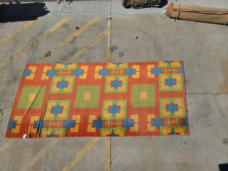 Original 6.4' X 13.7' Art Deco Revival Area Rug From the Arizona Biltmore - 3