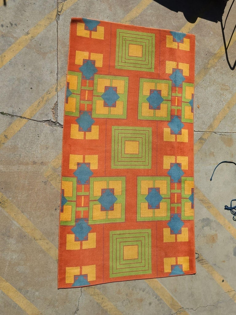 Original 6.4' X 13.7' Art Deco Revival Area Rug From the Arizona Biltmore - 4