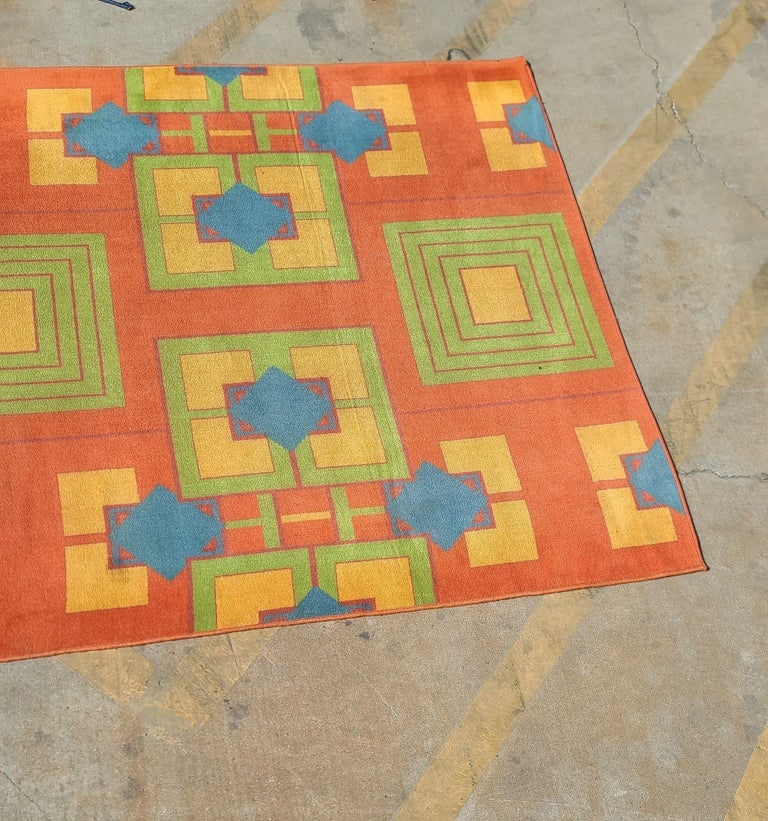Original 6.4' X 13.7' Art Deco Revival Area Rug From the Arizona Biltmore - 5