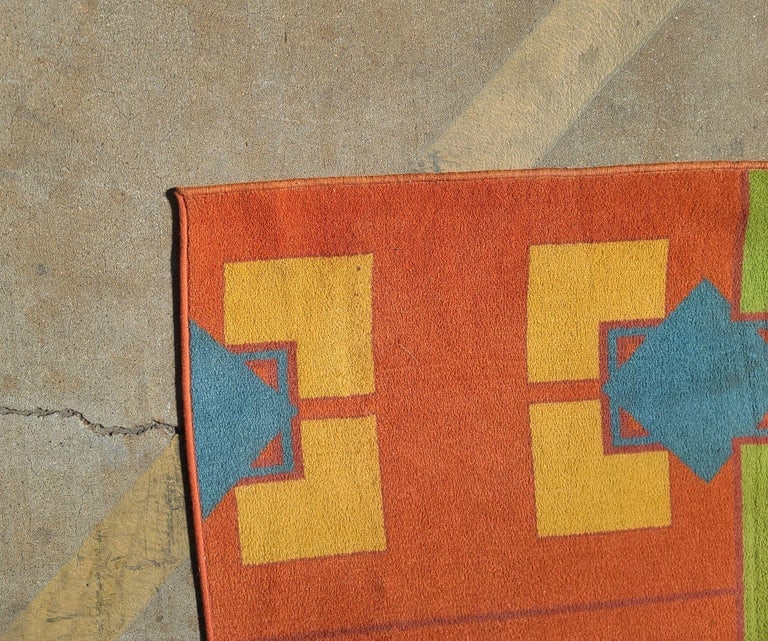 Original 6.4' X 13.7' Art Deco Revival Area Rug From the Arizona Biltmore - 6