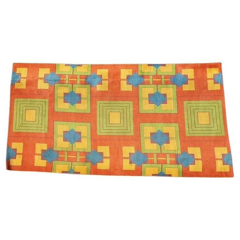 Original 6' 4" X 11' 3" Art Deco Revival Area Rug From the Arizona Biltmore - 2