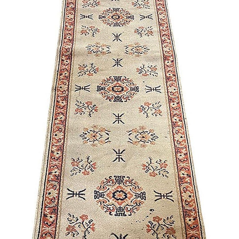 8' Foot Hand Knotted Wool Turkish Oushak Runner Rug - 3